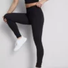 Legginsy sportowe z wysokim stanem, zapewniające płynne wsparcie