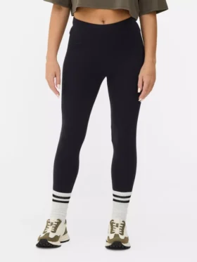 Legginsy z dżerseju z wysokim stanem