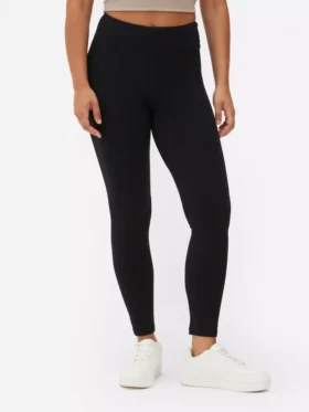 Legginsy z dżerseju z wysokim stanem
