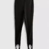 Legginsy z krepy z paskami