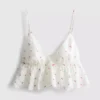 Lekki biustonosz typu bralette z koronkową lamówką w kolorze wiśniowym