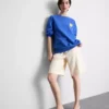 Luźna bluza w kolorze cytrynowym z dużą zawartością bawełny