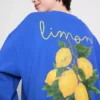 Luźna bluza w kolorze cytrynowym z dużą zawartością bawełny