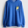 Luźna bluza w kolorze cytrynowym z dużą zawartością bawełny