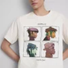 Luźna koszulka muzyczna z nadrukiem Gorillaz