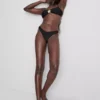 Marszczone figi stringowe do bikini