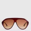 Masywne okulary przeciwsłoneczne w stylu aviator
