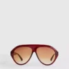 Masywne okulary przeciwsłoneczne w stylu aviator