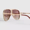 Metalowe okulary przeciwsłoneczne w stylu aviator
