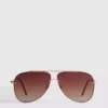 Metalowe okulary przeciwsłoneczne w stylu aviator