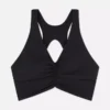 Miękka jak masło marszczona koszulka typu crop top