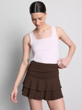 Mini spódnica Rara z marszczoną talią