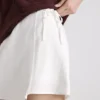 Mini spódniczka z boku wiązana, z mieszanki lnu