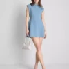 Mini sukienka z rękawkami typu cap sleeve