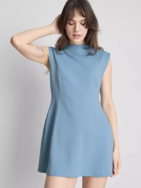 Mini sukienka z rękawkami typu cap sleeve