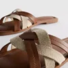 Mule z plecionymi paskami