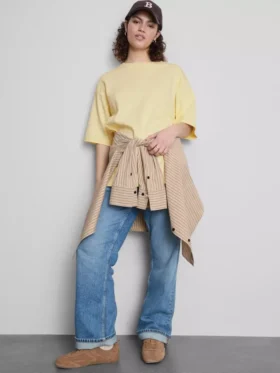 Niezbędna bawełniana koszulka w stylu oversize