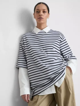 Niezbędna bawełniana koszulka w stylu oversize