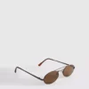 Okrągłe metalowe okulary przeciwsłoneczne
