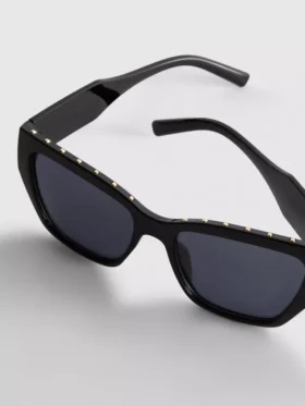 Okulary Przeciwsłoneczne typu „cat-eye” z ćwiekami
