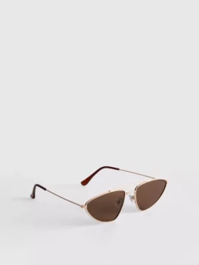 Okulary Przeciwsłoneczne z metalową oprawką w stylu aviator