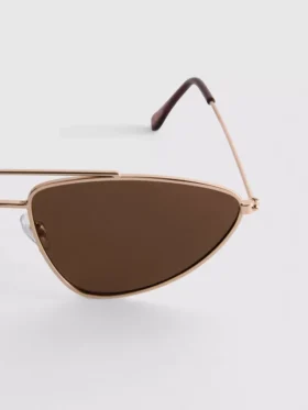 Okulary Przeciwsłoneczne z metalową oprawką w stylu aviator
