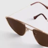 Okulary Przeciwsłoneczne z metalową oprawką w stylu aviator