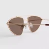 Okulary Przeciwsłoneczne z metalową oprawką w stylu aviator