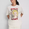 Oversizowa bawełniana koszulka z nadrukiem Marilyn Monroe