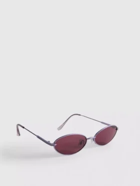 Owalne okulary przeciwsłoneczne z przyciemnianymi szkłami w stylu lat 90.