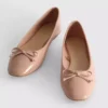 Płaskie Buty z kokardką ze sztucznej skóry