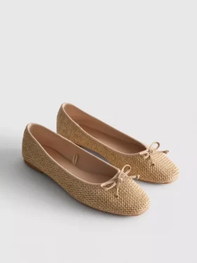 Płaskie Buty z koralikami