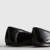 Płaskie Buty z lakierowanej skóry