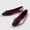 Płaskie Buty z lakierowanej skóry