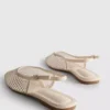 Płaskie Buty z paskiem z tyłu i kryształkami