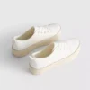 Płócienne sneakersy z płaską platformą z juty