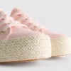 Płócienne sneakersy z płaską platformą z juty
