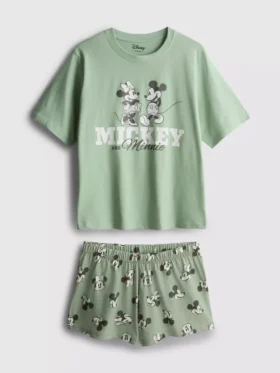 Piżama Disney z Myszką Miki i Minnie w stylu „shorty”