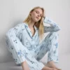 Piżama typu boyfriend w paski z motywem Stitcha z Disneya
