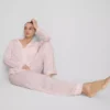 Piżama typu „boyfriend” z dzianiny dżersejowej w paski