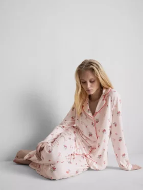 Piżama typu boyfriend z nadrukiem Myszki Minnie z filmu Disneya