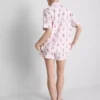 Piżama typu shorty w stylu „boyfriend” z nadrukiem misiów