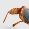 Prostokątne okulary przeciwsłoneczne w stylu „tortoiseshell”