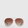Przezroczyste okulary przeciwsłoneczne typu aviator