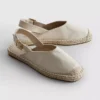 Sandały typu espadryle z paskiem z tyłu