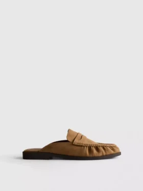 Sandały typu loafer z imitacji zamszu