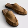 Sandały typu loafer z imitacji zamszu