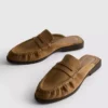 Sandały typu loafer z imitacji zamszu