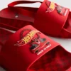 Sandały typu slingback z motywem Hot Wheels