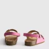Sandały typu slingback z podwójnymi paskami z klamrami